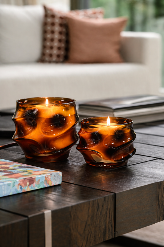 Zigzag Leopar Dekoratif Mum – Lüks Ev Aksesuarı