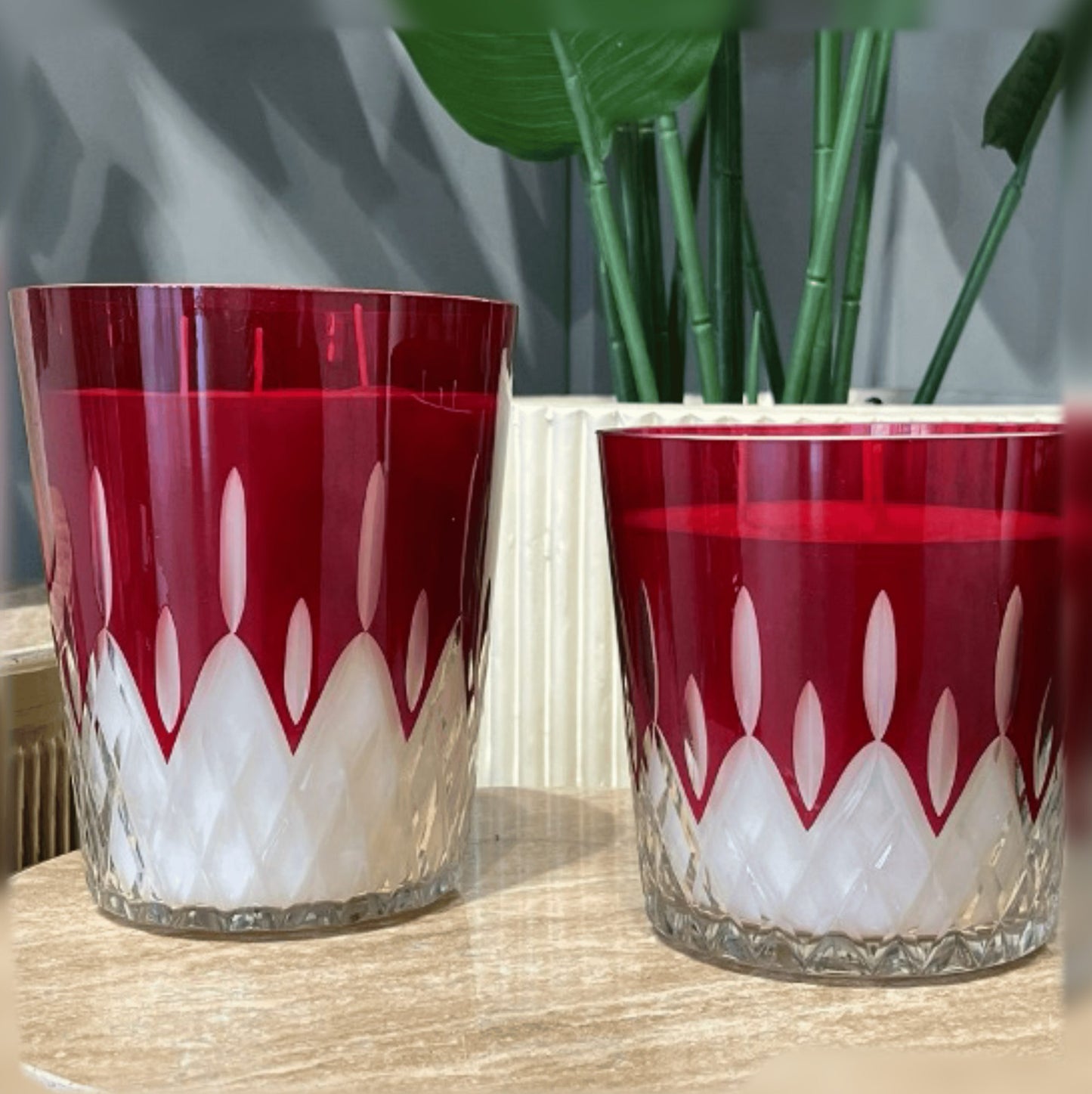 Kesme Cam Dekoratif Mum – Lüks Ev Aksesuarı