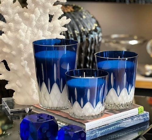 Kesme Cam Dekoratif Mum – Lüks Ev Aksesuarı