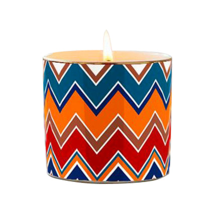 Missoni Cam Mumluk – Renkli – Dekoratif Mum – Lüks Ev Aksesuarı